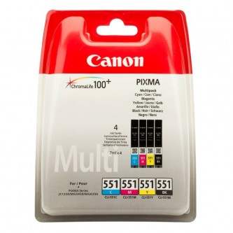 Canon CLI-551 C/M/Y/BK multipakke 