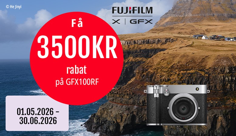 Spar kr. 3.500,- p&aring; Fuji GFX100RF