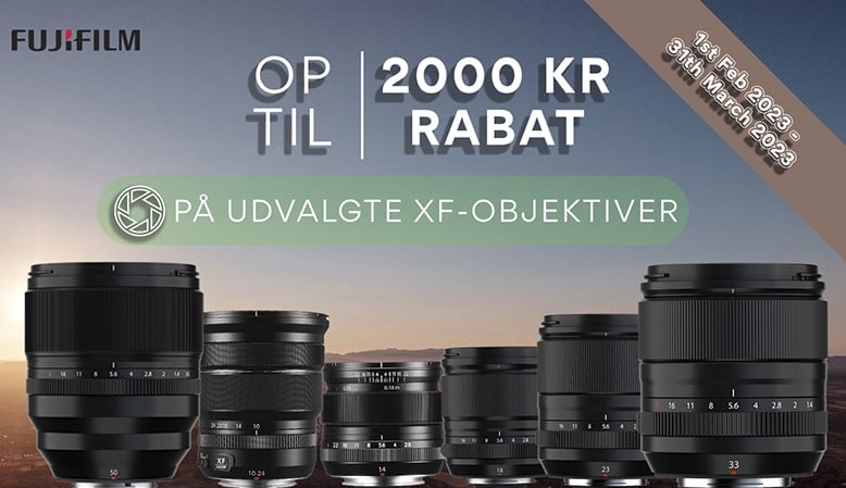 Fuji tilbyder en kontant rabat på udvalgte XF-objektiver.