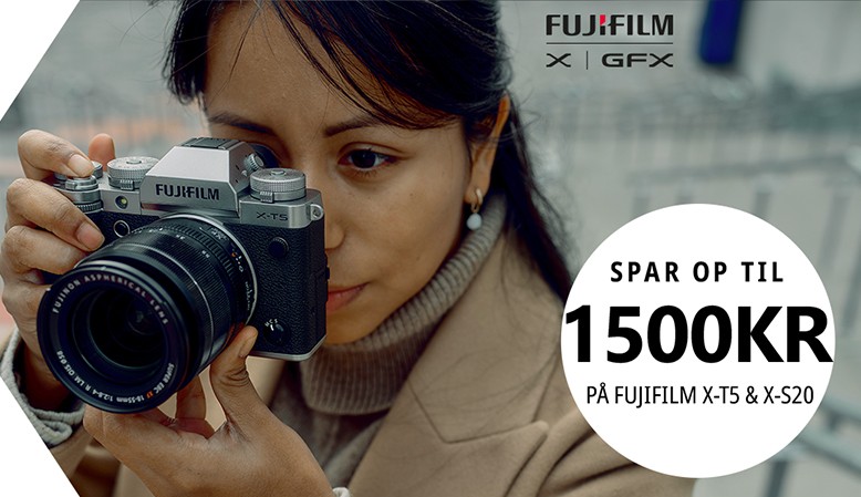 Fuji forl&aelig;nger kampagnerabatten p&aring; kr. 1.500,- p&aring; X-T5 og X-S20.