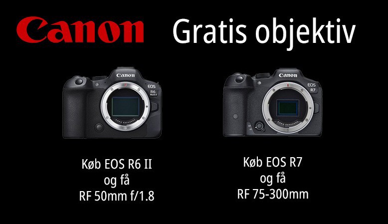 F&aring; et gratis objektiv med ved k&oslash;b af udvalgte Canon EOS kameraer