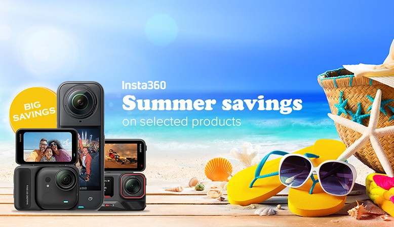 F&aring; en kontant rabat p&aring; udvalgte Insta360 produkter frem til den 8. juli 2026