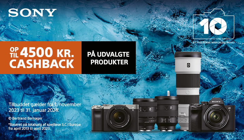 Sony tilbyder en cashback på udvalgte produkter.