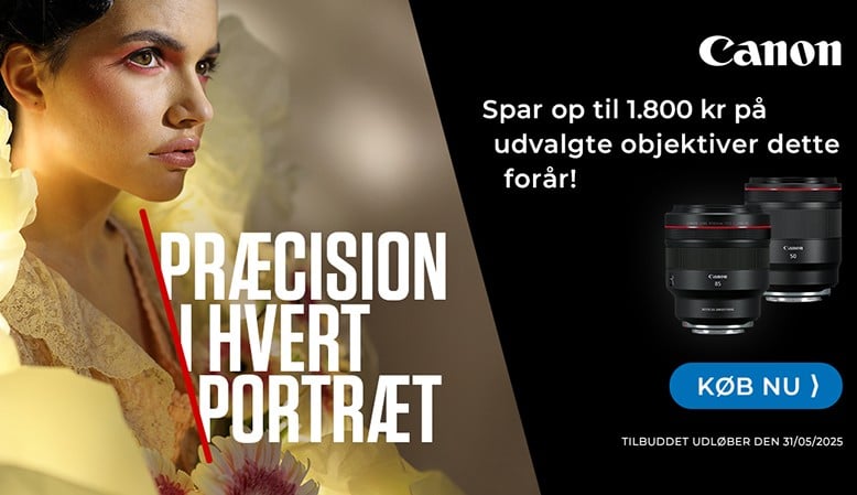 Canon tilbyder en instant save-rabat på udvalgte portræt-objektiver