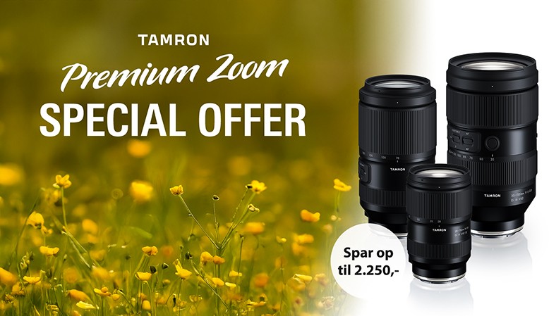 Tamron tilbyder en instant cashback p&aring; udvalgte xoom-objektiver.