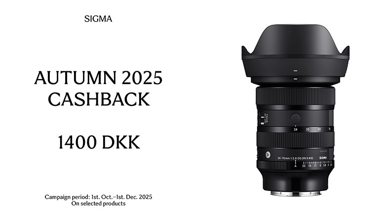 Sigma tilbyder en cashback på udvalgte objektiver.