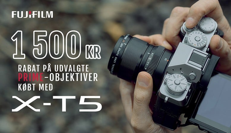Få en rabat på udvalgte XF-objektiver ved køb sammen med X-T5