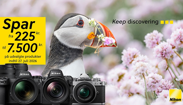 Nikon tilbyder en kontant rabat p&aring; udvalgte produkter