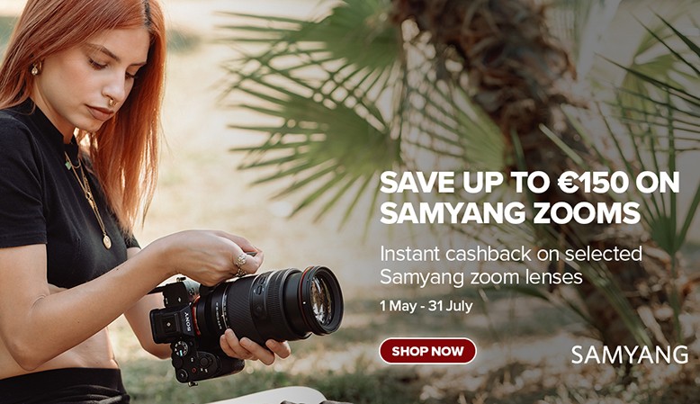 Samyang tilbyder en instant cashback p&aring; udvalgte objektiver.