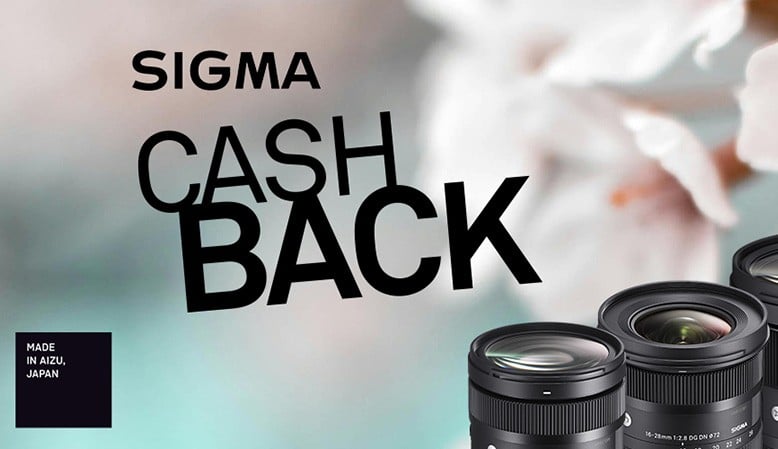 Sigma tilbyder en cashback på udvalgte objektiver.