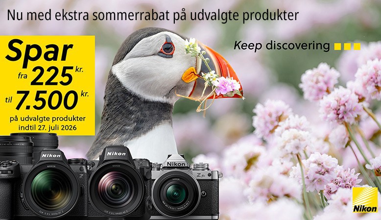 Nikon tilbyder en kontant rabat p&aring; en r&aelig;kke udvalgte produkter. Nu med ekstra sommerrabat p&aring; visse af produkterne
