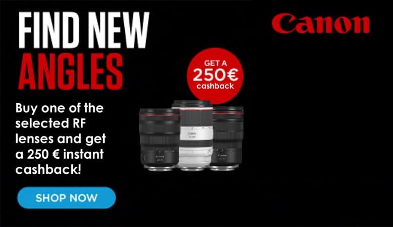 Canon tilbyder en instant cashback på udvalgte varianter af EOS R5 samt RF-objektiver.