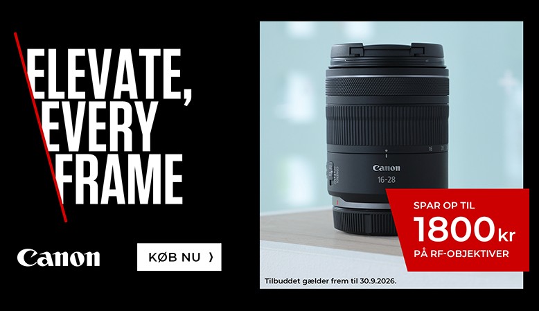 Canon tilbyder en kontant rabat p&aring; udvalgte RF objektiver.