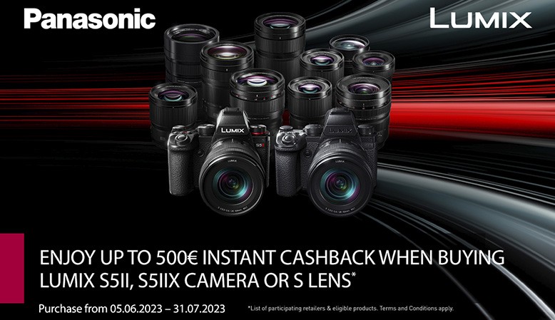 Panasonic tilbyder en kontant cashback på udvalgte Lumix kameraer og objektiver.
