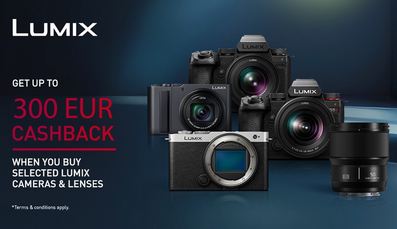 Panasonic tilbyder en cashback p&aring; udvalgte kameraer og objektiver.