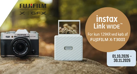 Fuji X-T30 III med Instax Link Wide bundle