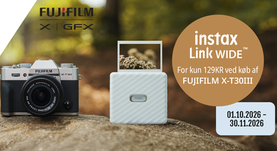 Fuji X-T30 III med Instax Link Wide bundle