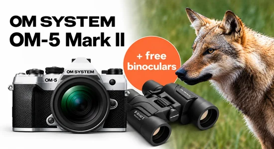 OM SYSTEM OM-5 mark II med gratis kikkert